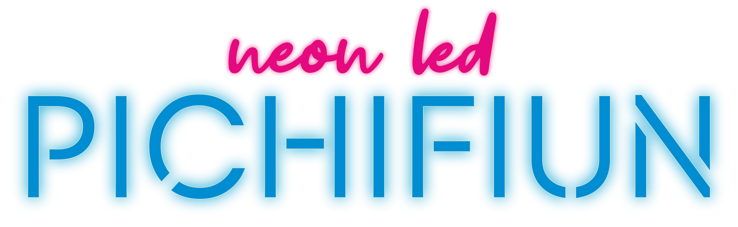 logotipo neon led pichifiun